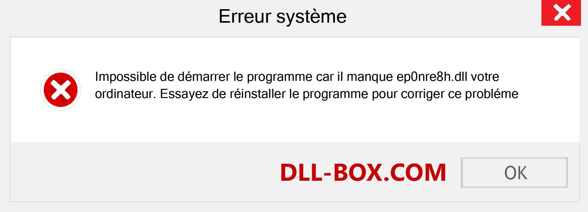 Le fichier ep0nre8h.dll est manquant ?. Télécharger pour Windows 7, 8, 10 - Correction de l'erreur manquante ep0nre8h dll sur Windows, photos, images